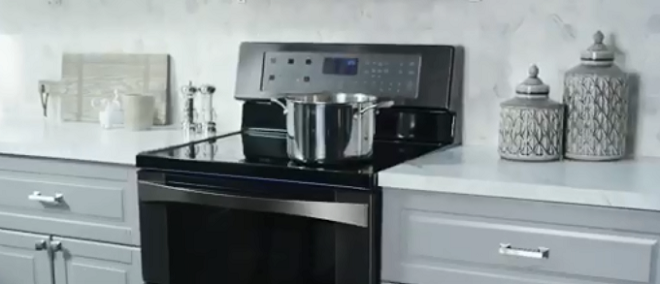 Image of an electric range in a kitchen