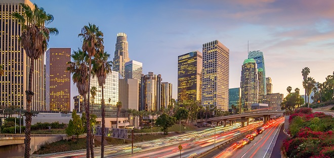 Image of the Los Angeles skyline.