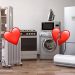 Home appliances with a heart and a broken heart