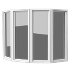 Bow Window - This window features a large, curved window available in a variety of designs. Projects outward from the walls allowing ample light and added space inside the home.