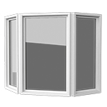 Bay Window - Features a set of three windows that angle out from the walls. Often a picture window with two smaller double hung windows, allowing natural light, fresh air and additional space indoors.